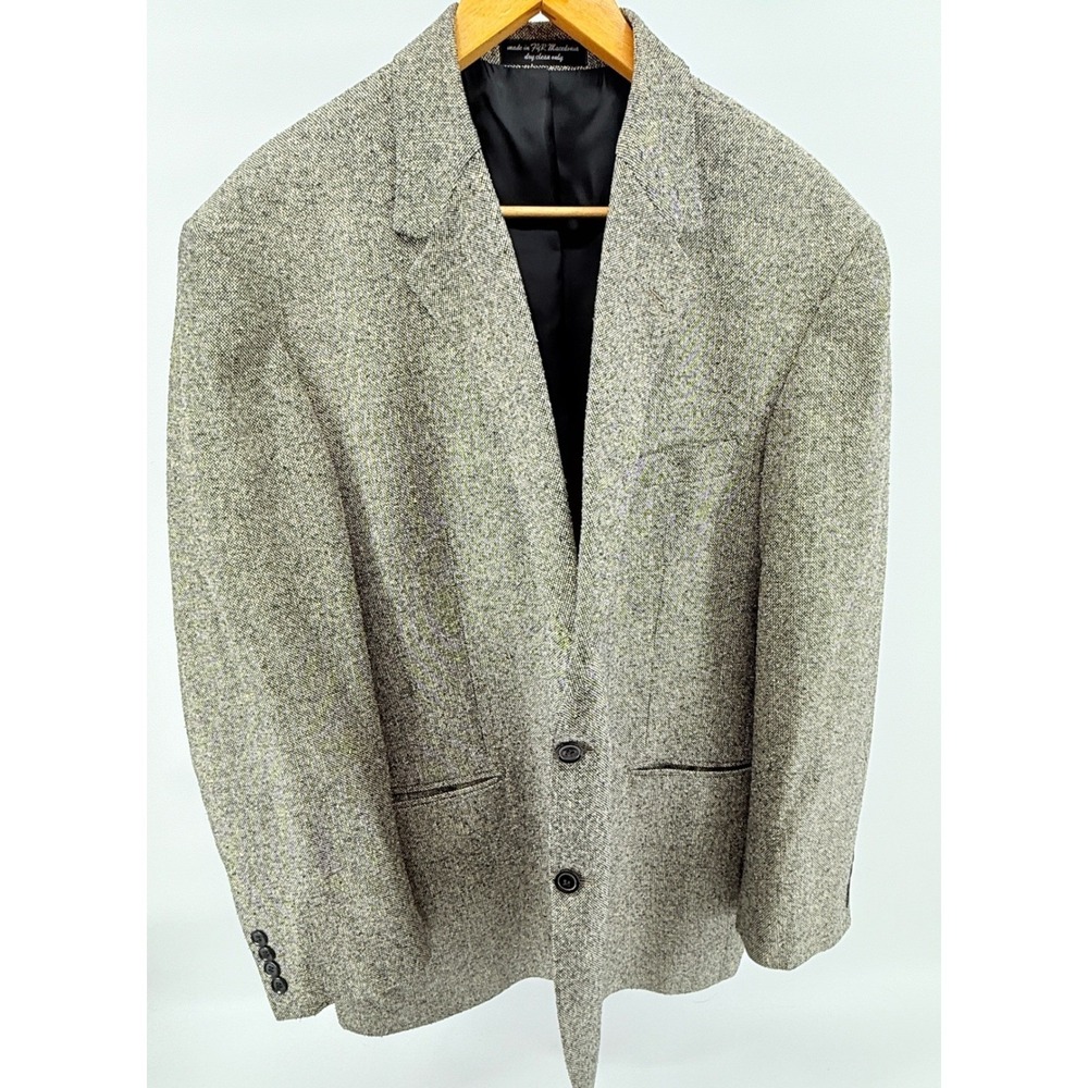 Vtg Gianfranco Ruffini Men's Tweed Blazer Wool Blend Brown Jacket‎ Size R-50